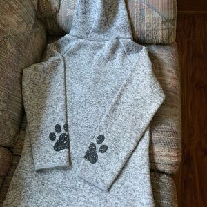 Dog Mom Gray Hoodie. with Kangaroo pocket